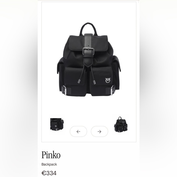 Pinko Black Backpack with Logo